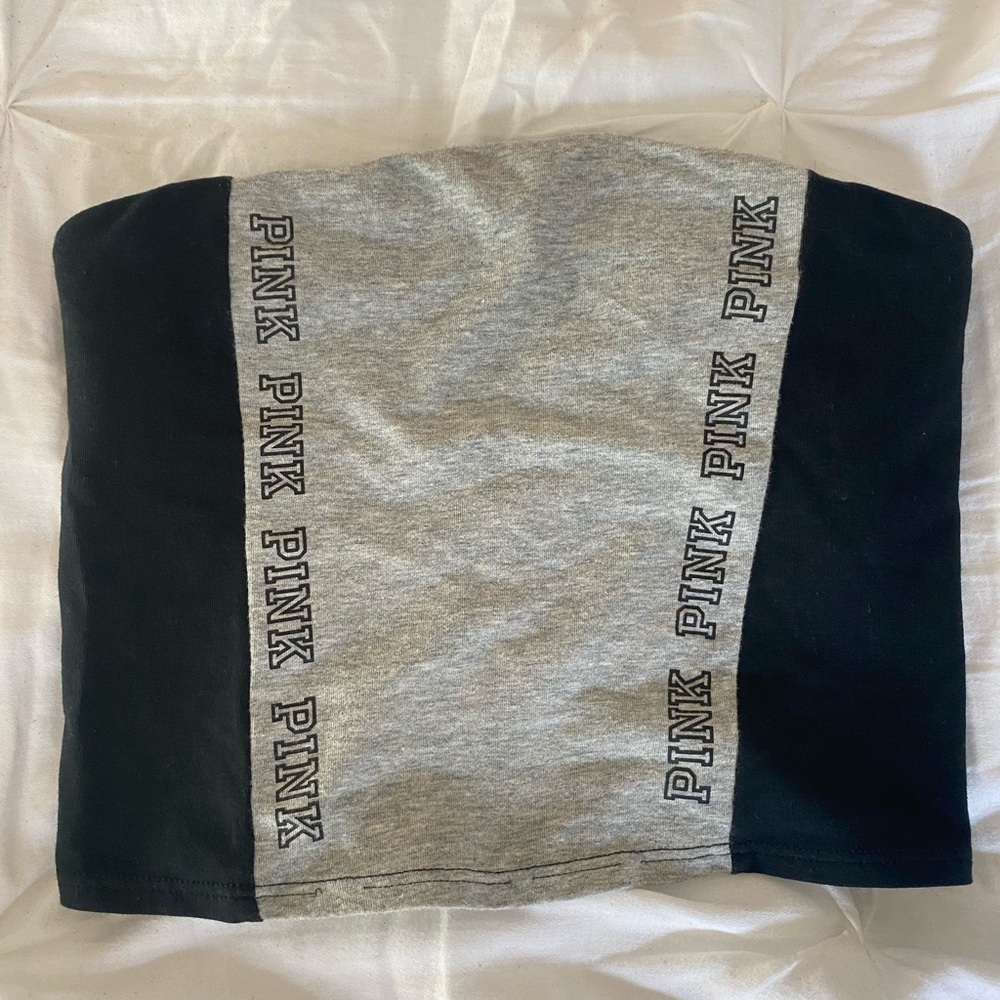 grey & black pink tube top